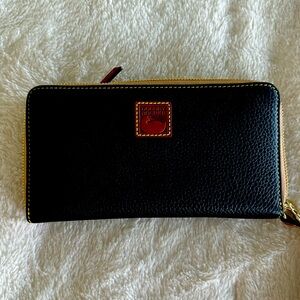Dooney Bourke black wallet clutch